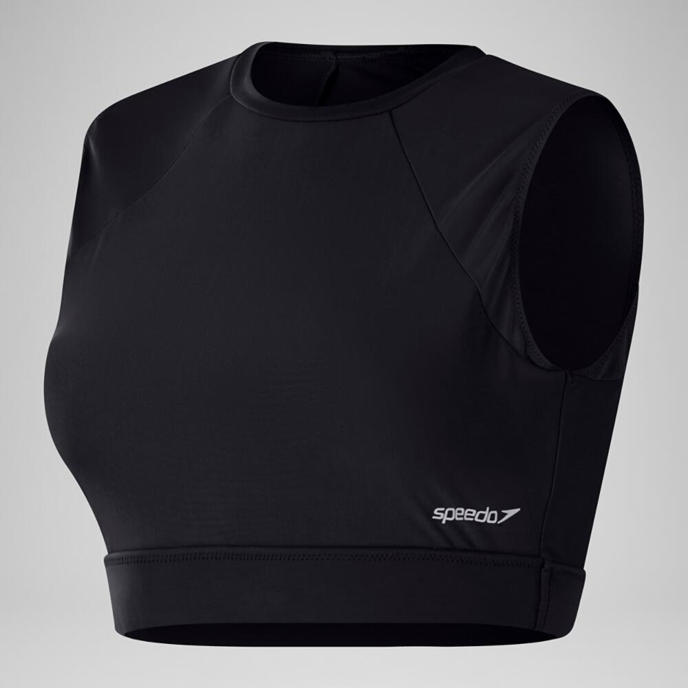 Womens Solid Bikini Top with Mesh 5/7