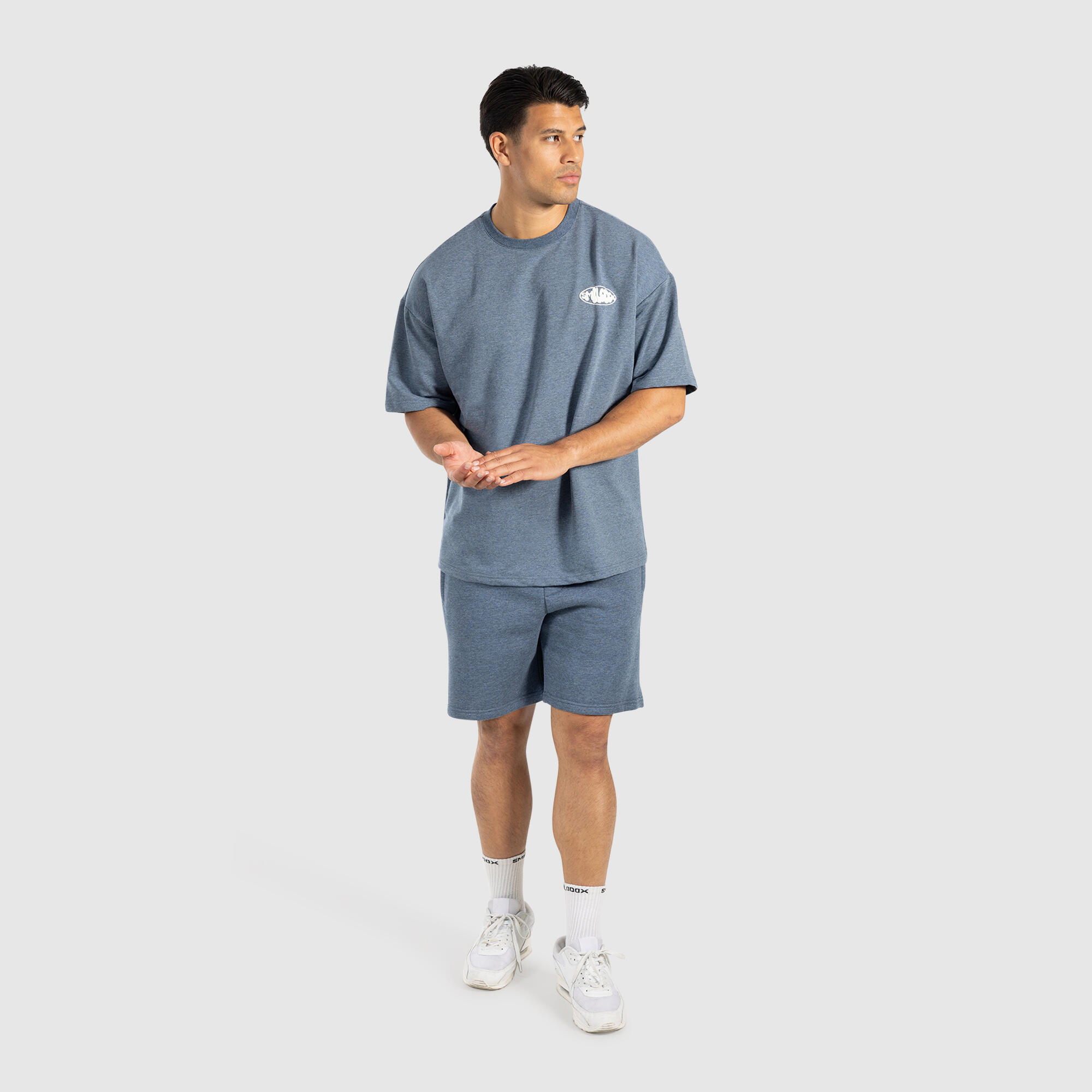Herren Shorts Rion Blau Melange 3/5