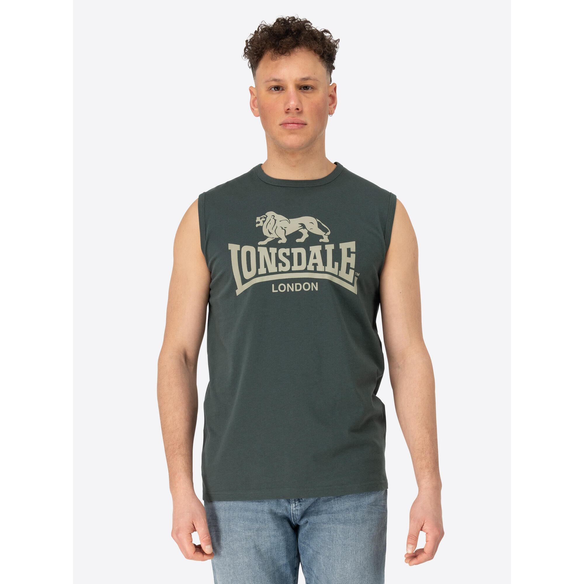 Lonsdale - Débardeur Lonsdale Regular Fit Clopton - T-shirt Manches Courtes - Vert - Decathlon
