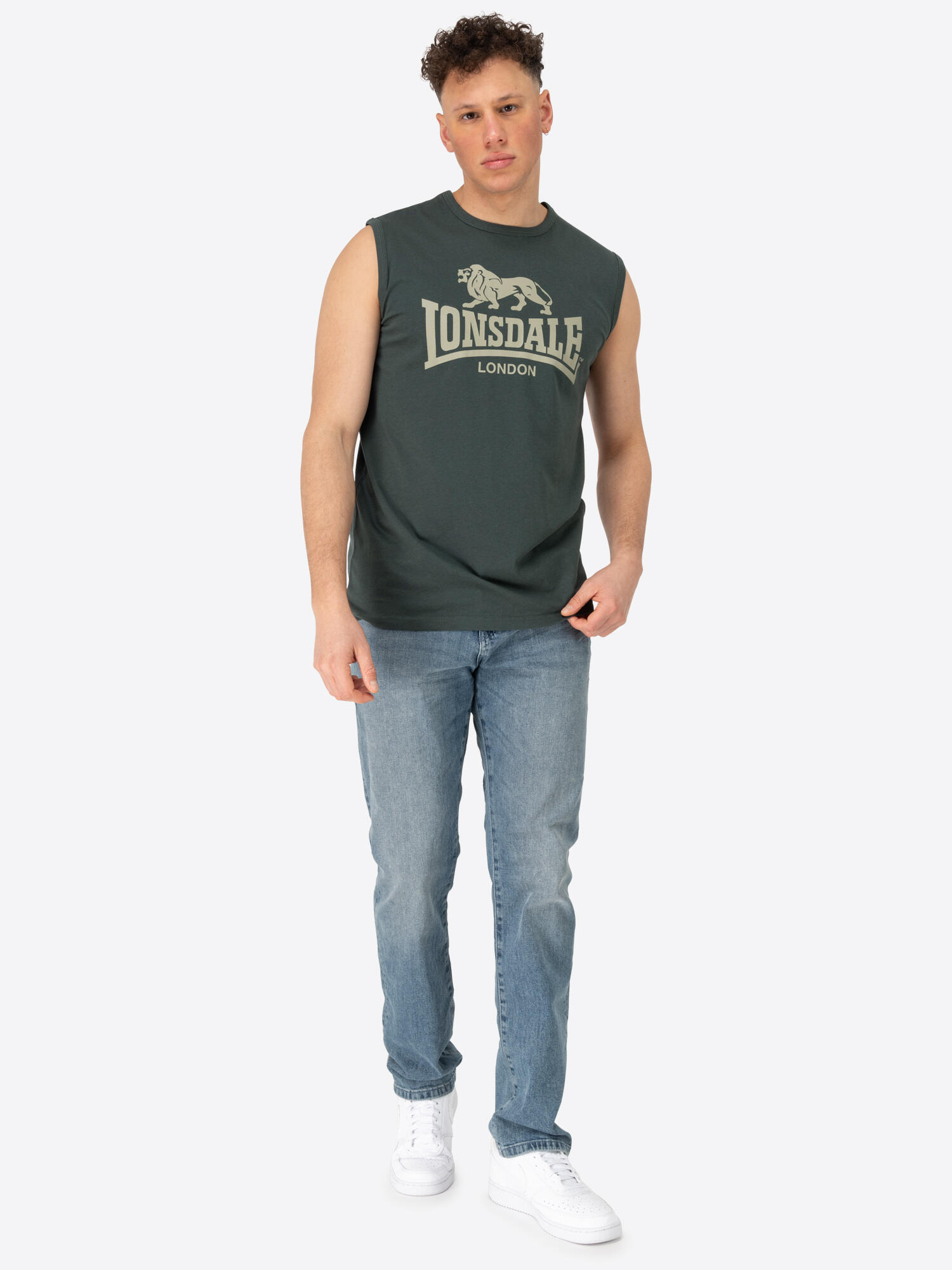 LONSDALE Herren ärmelloses T-Shirt normale Passform CLOPTON 3/6