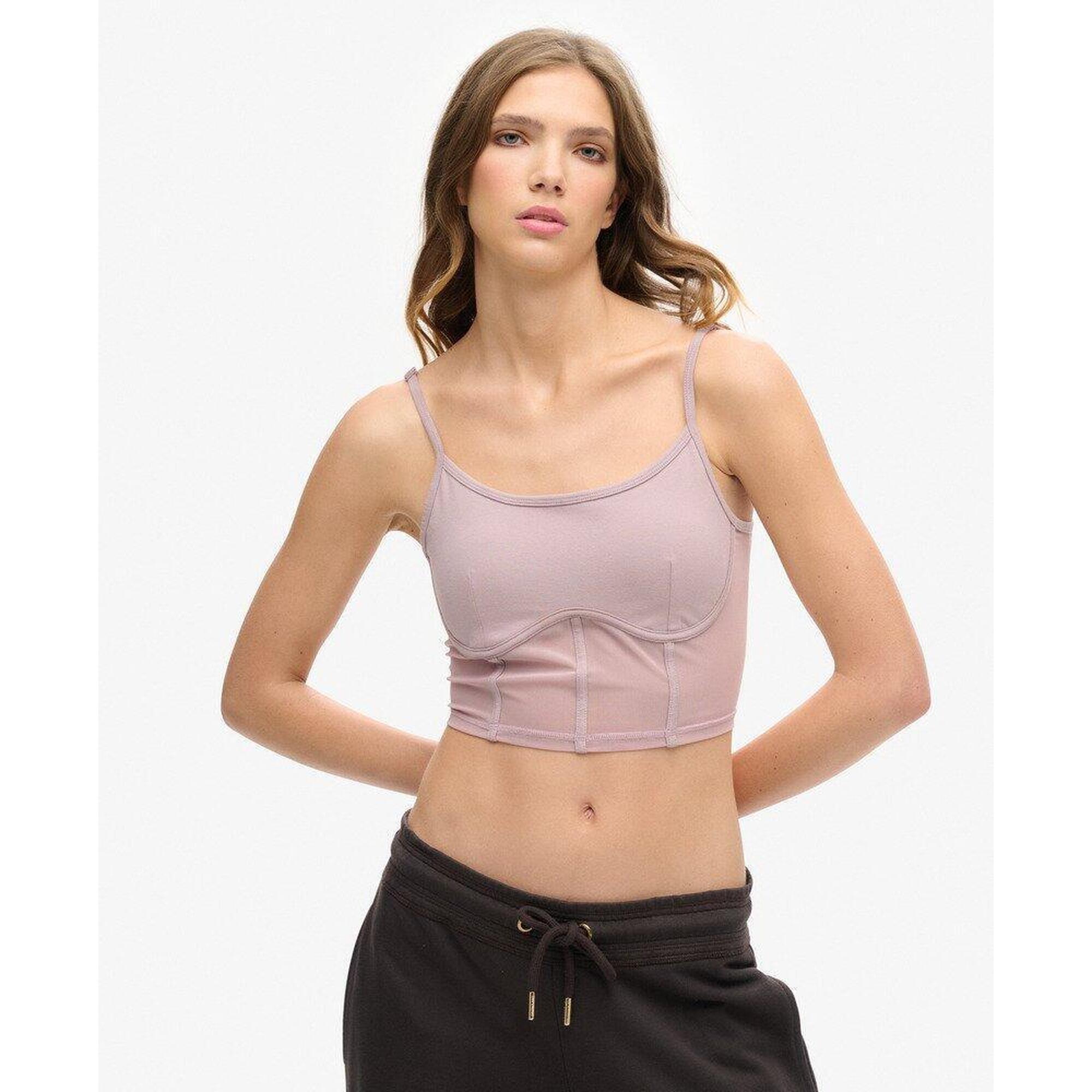 Superdry - Haut Corset Sport Tech - Sous Pull - Violet - Decathlon