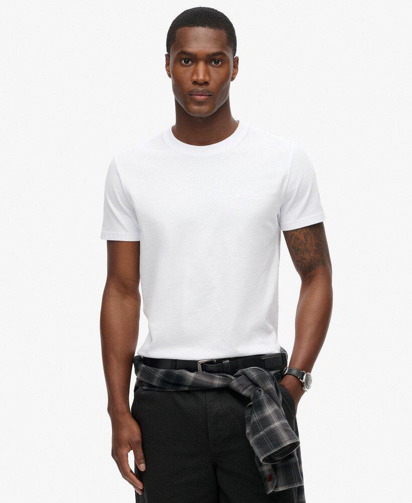 T-shirt uomo slim con ricamo logo