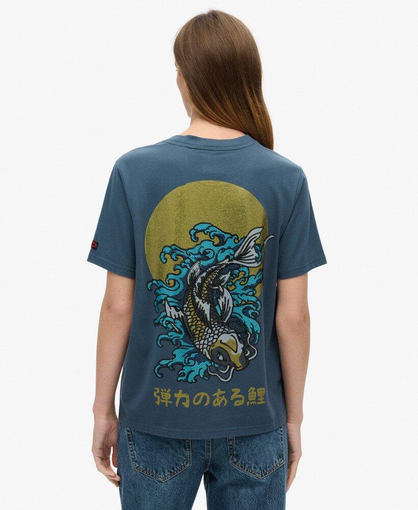 Lässiges T-Shirt Tokyo Rhinestone 1/7