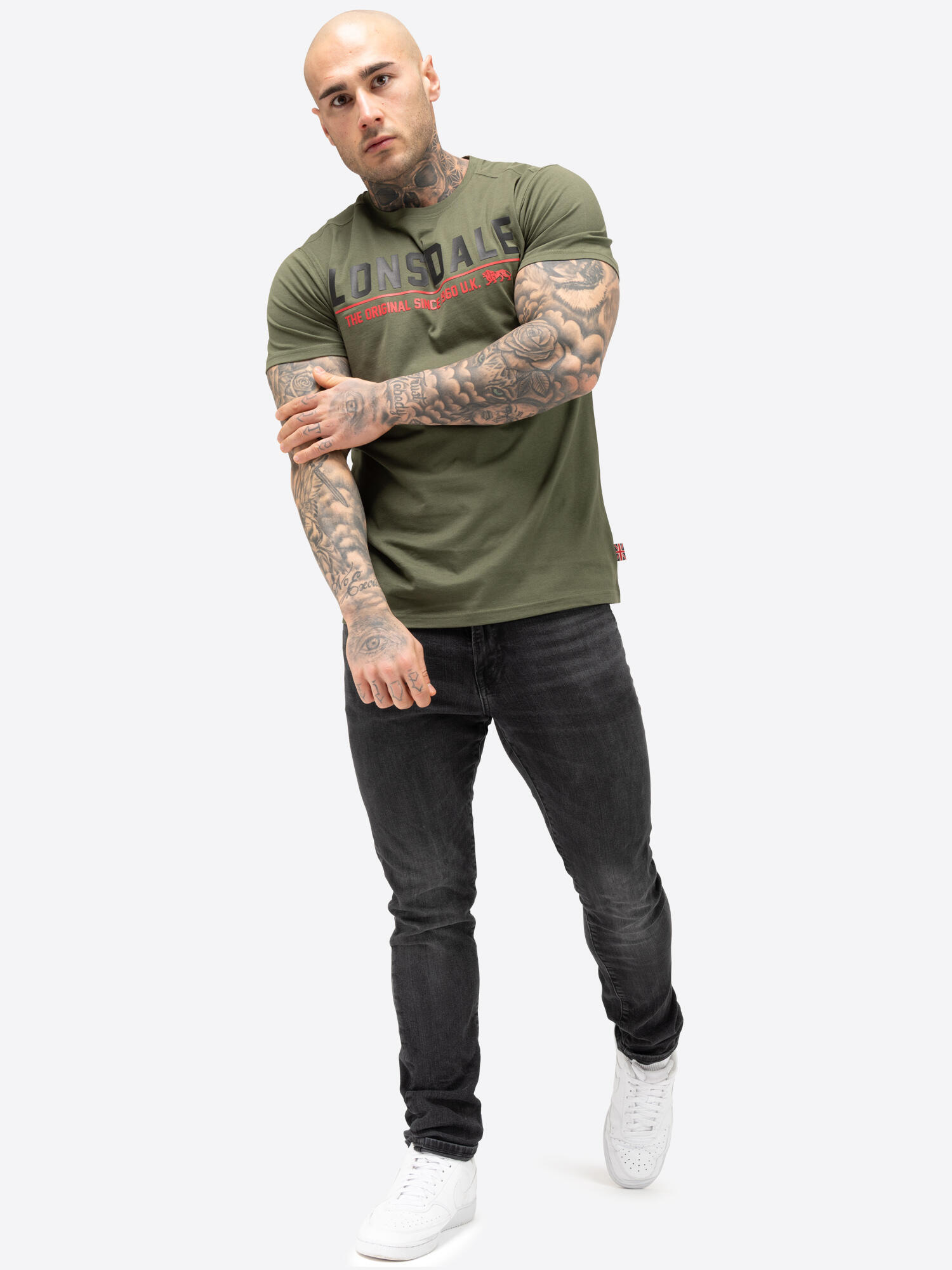 LONSDALE Heren-T-shirt normale pasvorm KRANKSTOCK 3/6