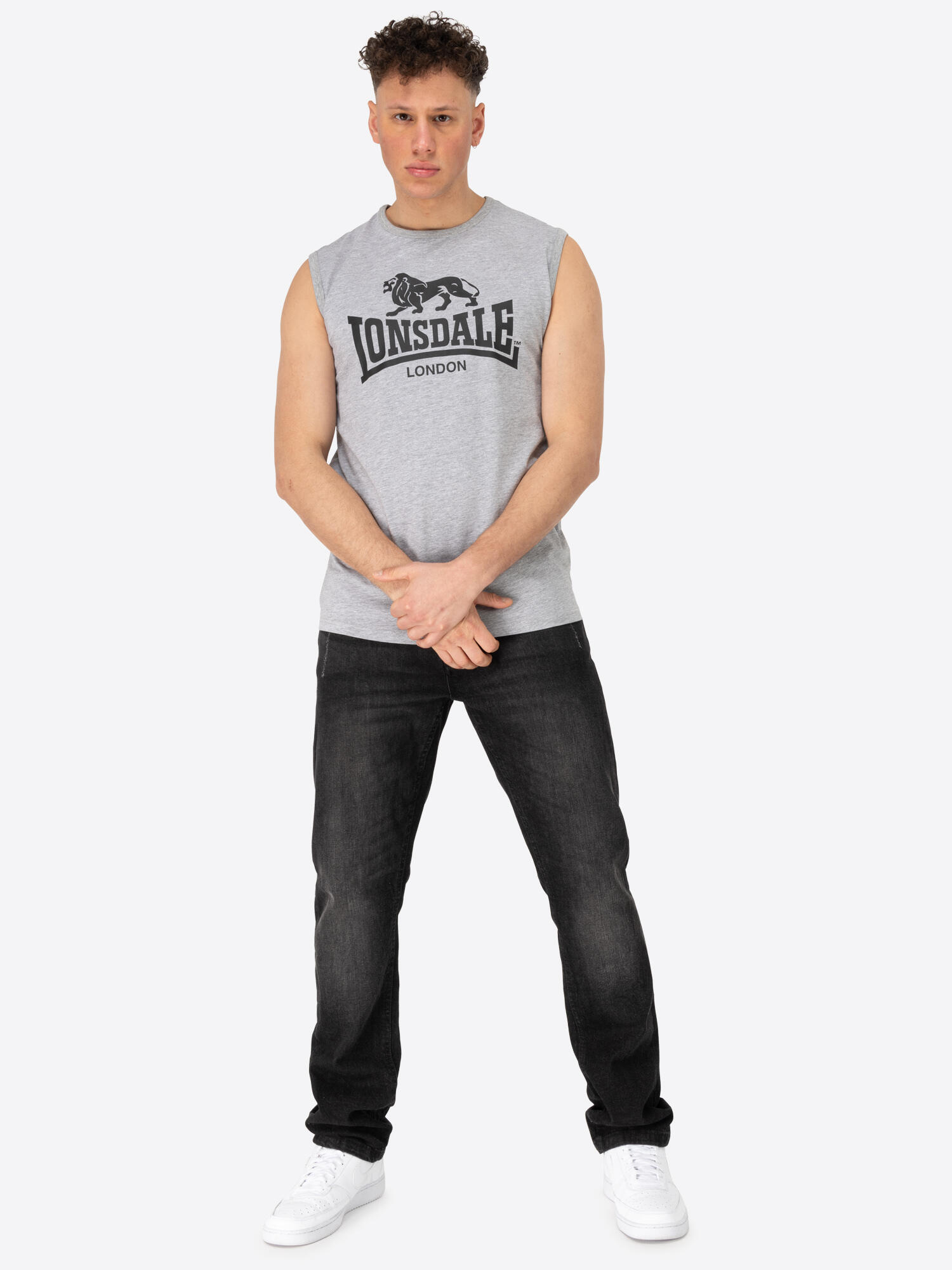 LONSDALE Herren ärmelloses T-Shirt normale Passform CLOPTON 3/6