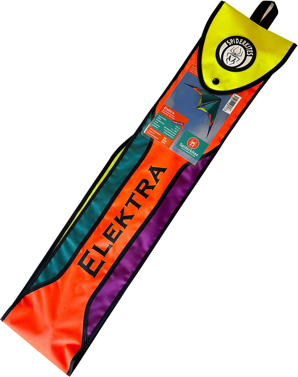 Aquilone acrobatico Spiderkites Elektra 2 Neon 020057-1 Verde 175 x 75 cm 2/6