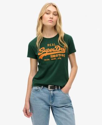 Eng anliegendes T-Shirt mit gesticktem Vl aus Bio-Baumwolle von SUPERDRY