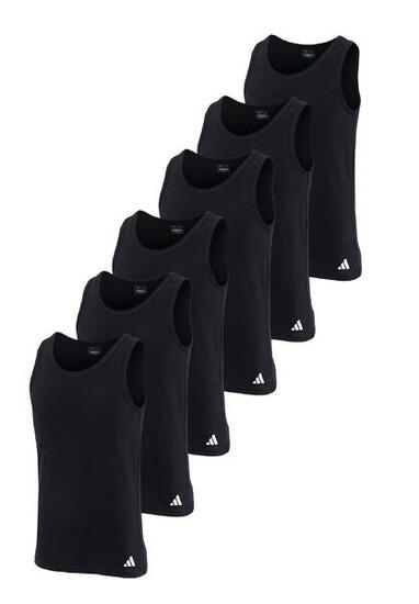 adidas Herren Unterhemd Tank Top Baumwolle Sportswear 6er Pack