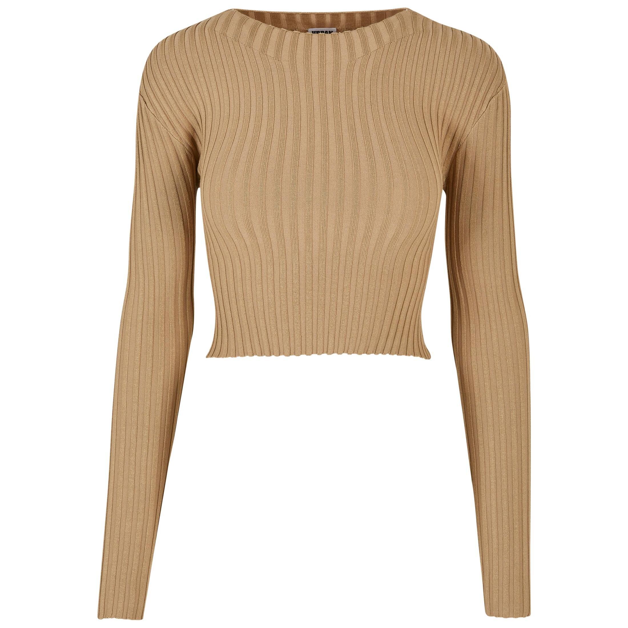 Urban Classics - Pullover Court Tricot Côtelé À Dos Torsadé Femme Urban Classics - Pull - Beige - Decathlon