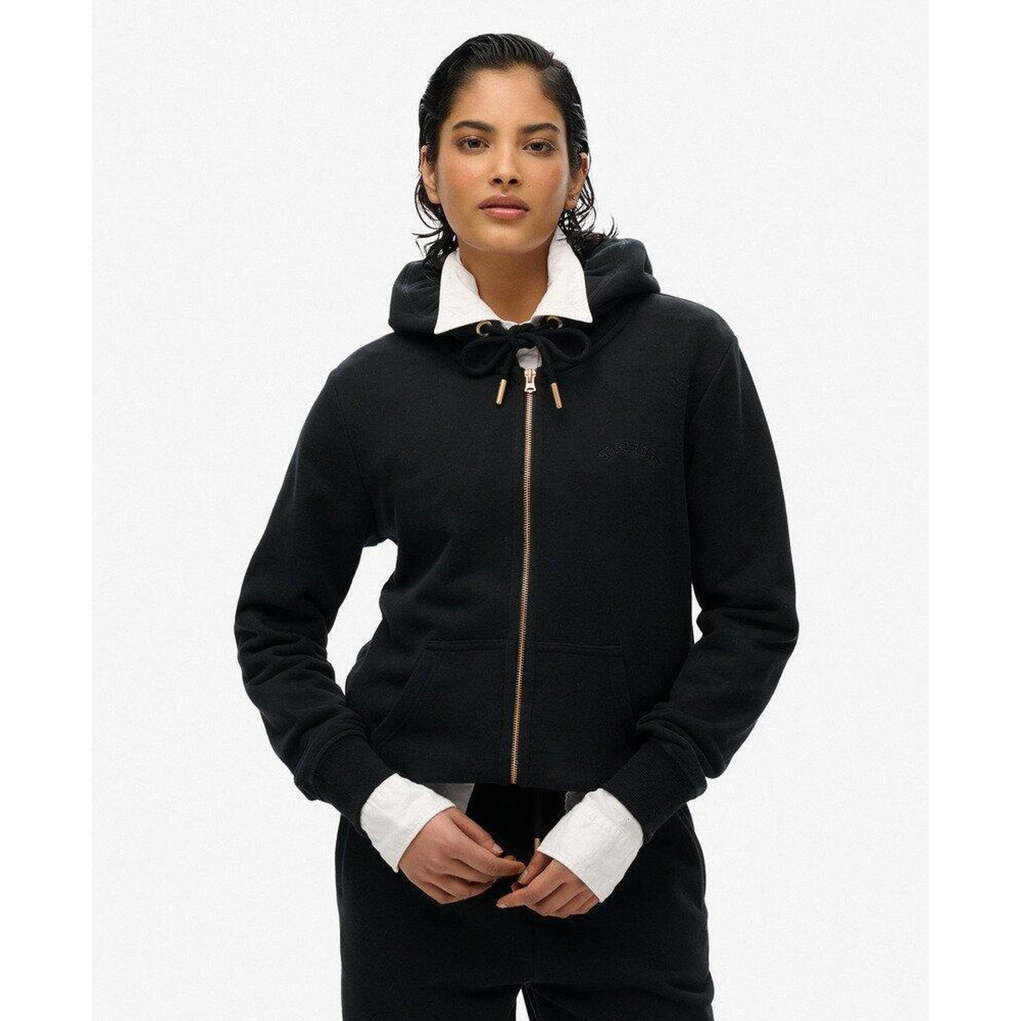 Superdry - Sweat À Capuche Zippé Essential Logo Hb - T-shirt Manches Courtes - Noir - Decathlon