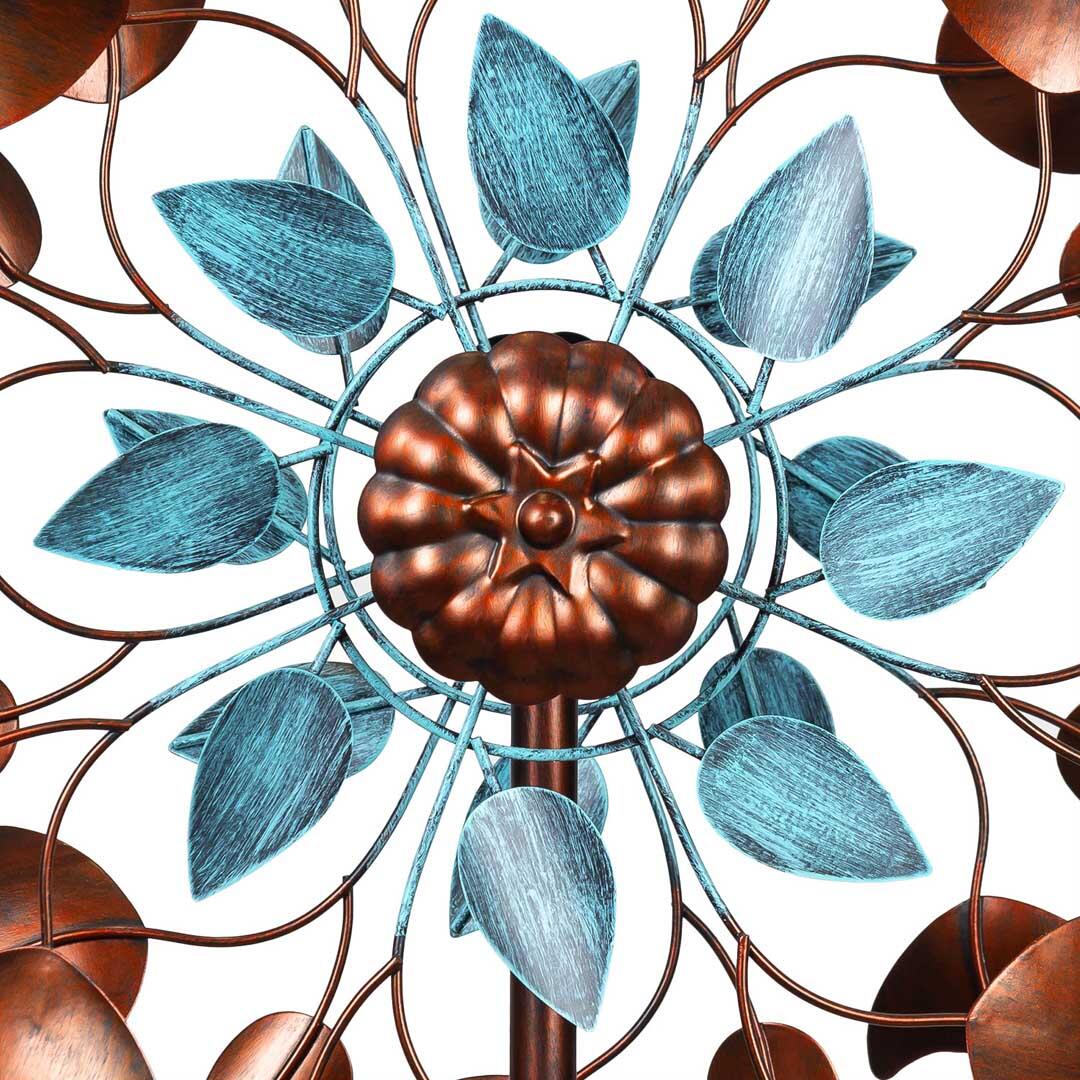 Windvanger HQ Metal Wind Spinner: Copper Leaf Duett 110223 Brons 36 x 122 cm 4/7