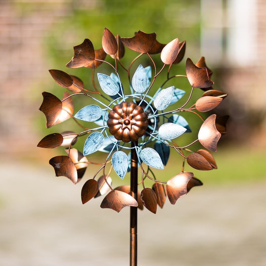 Windvanger HQ Metal Wind Spinner: Copper Leaf Duett 110223 Brons 36 x 122 cm 6/7
