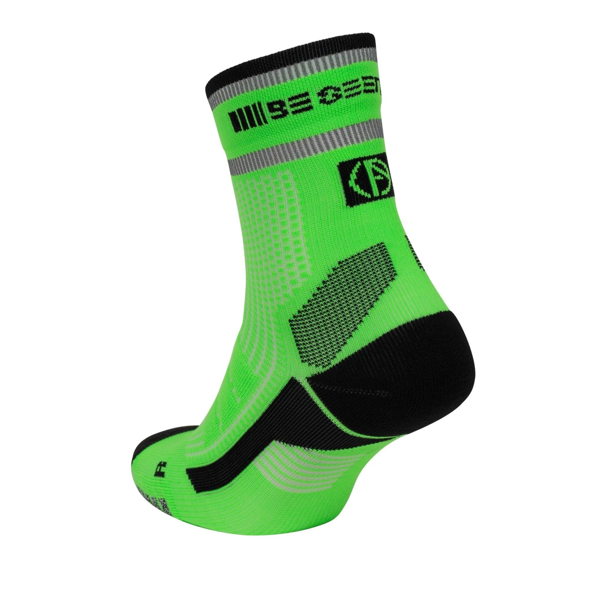 [BE SEEN] Performance Running Socks - Quarter 2/3