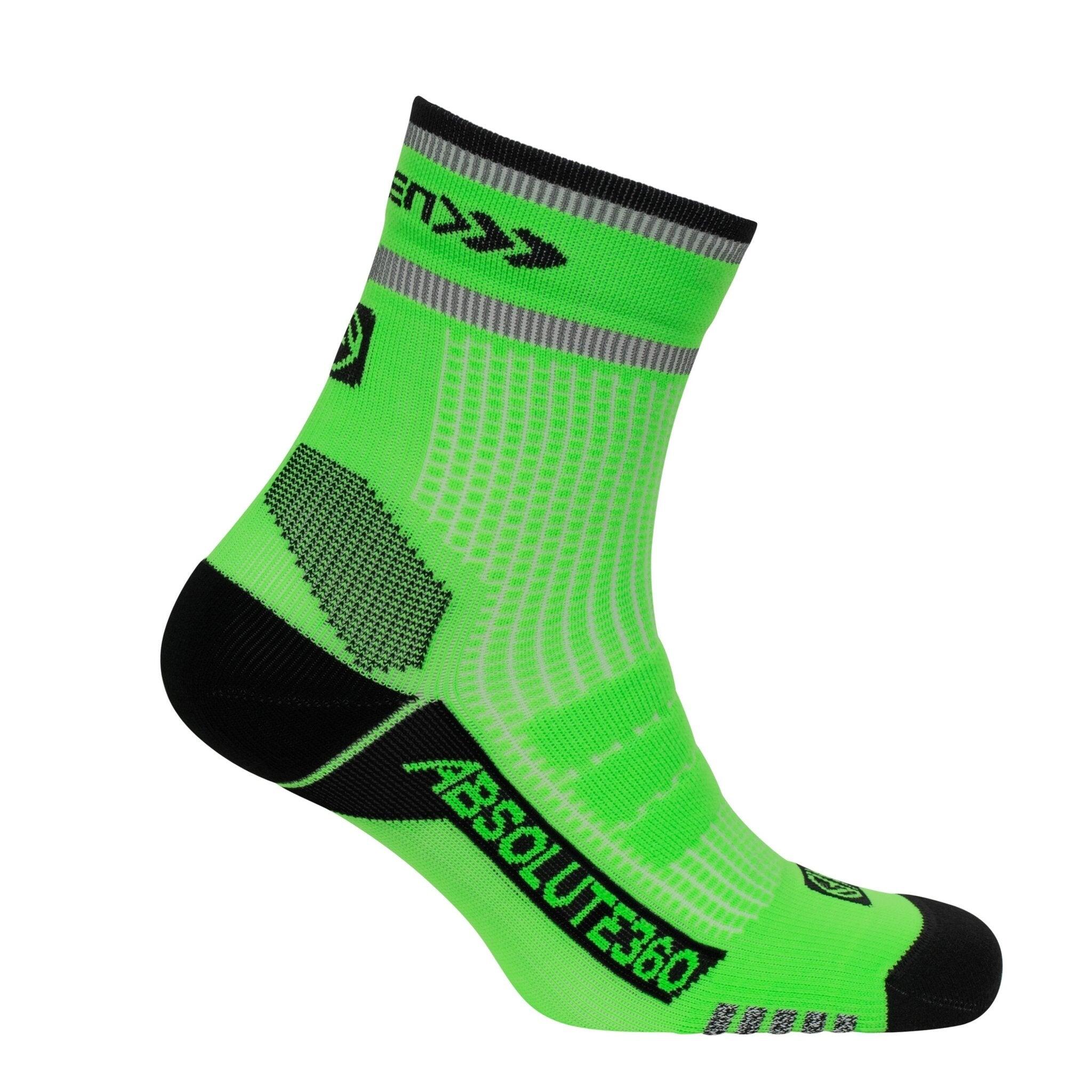 ABSOLUTE360 [BE SEEN] Performance Running Socks - Quarter