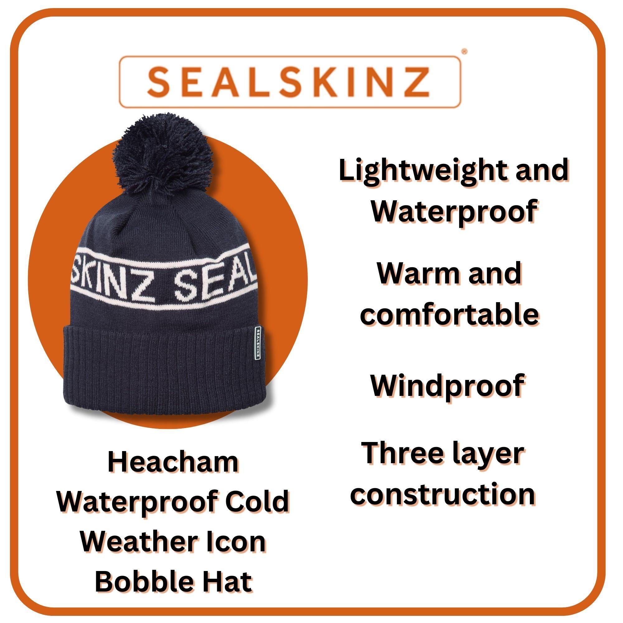 Mens & Ladies Waterproof Cold Weather Icon Bobble Hat 3/5