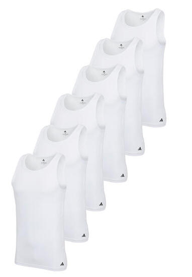adidas Herren Unterhemd Tank Top Baumwolle Sportswear 6er Pack