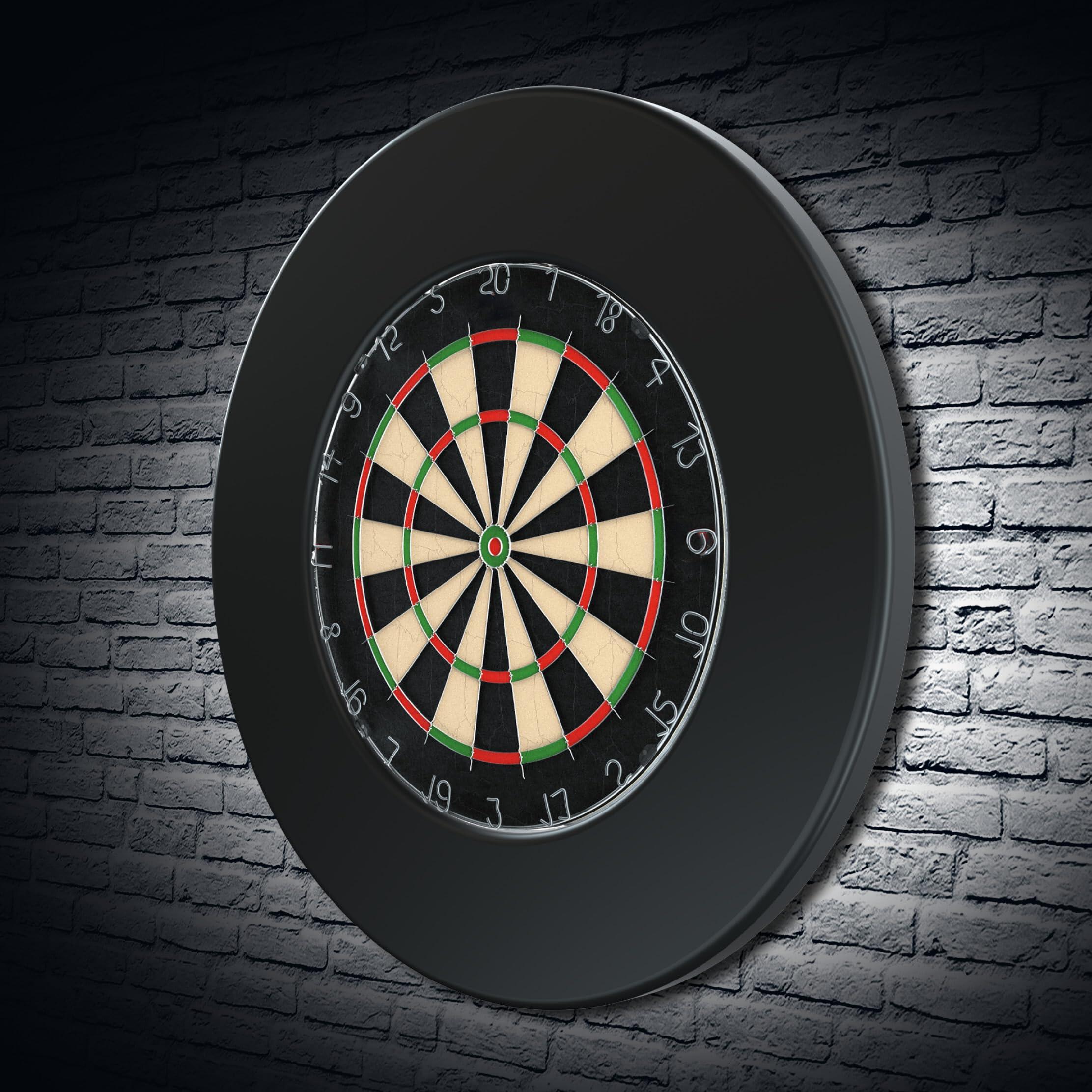 RED DRAGON Ultimate Dart Board and Surround Ring Set -Includes Bristle Dartboard 6/7