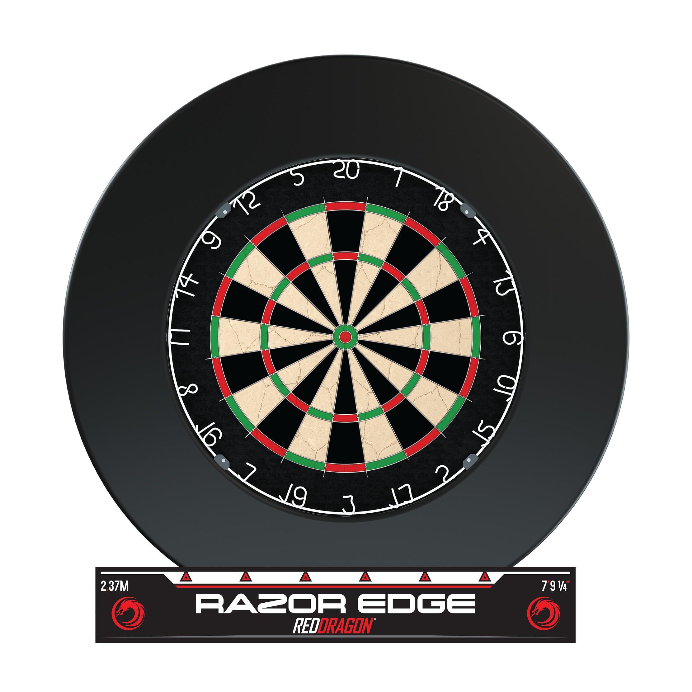RED DRAGON Ultimate Dart Board and Surround Ring Set -Includes Bristle Dartboard 1/7