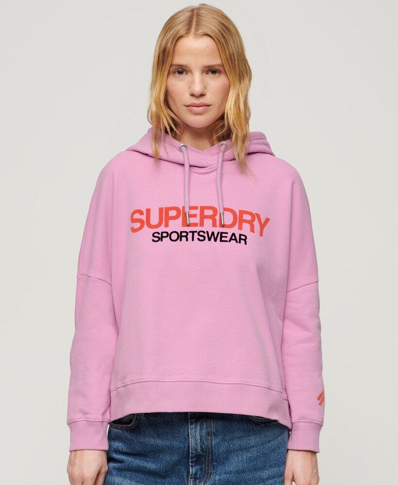 Sweat à capuche ample avec logo de vêtements de sport 1/1