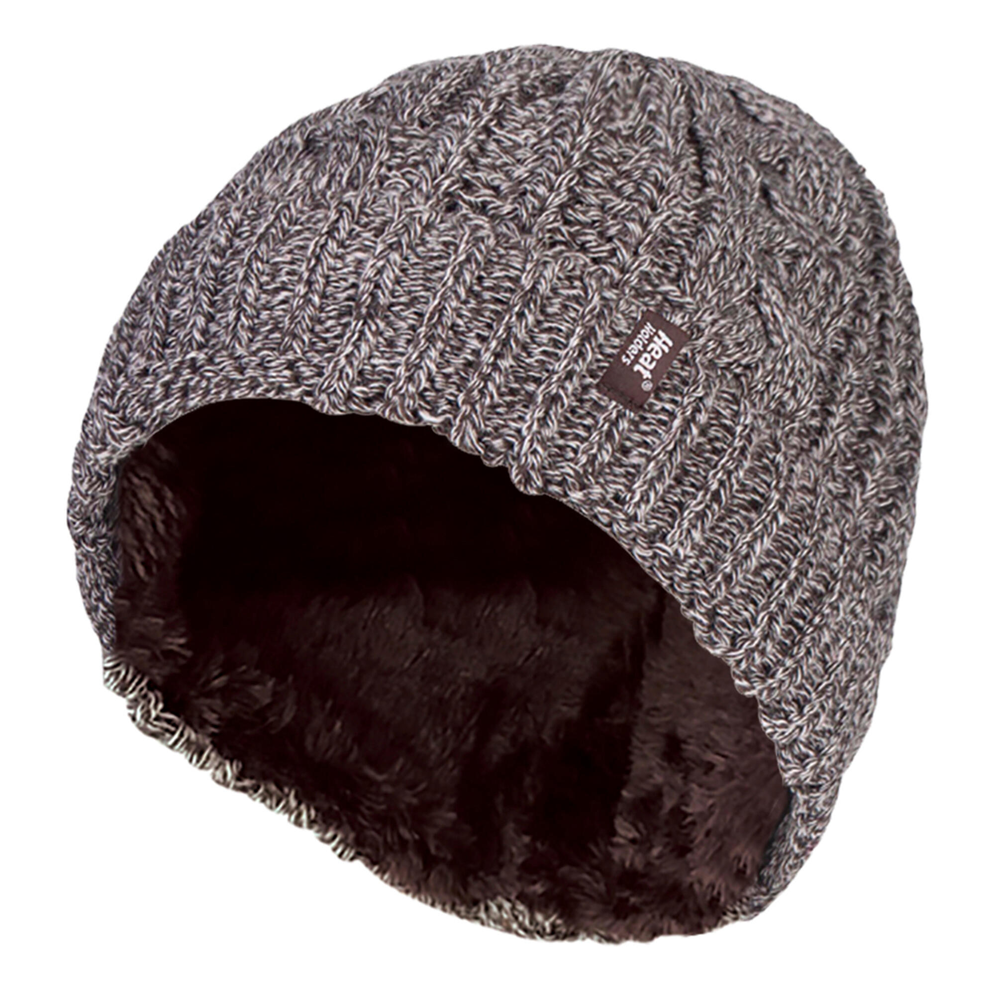 HEAT HOLDERS Ladies Cable Turnover Warm Thermal Beanie Hat