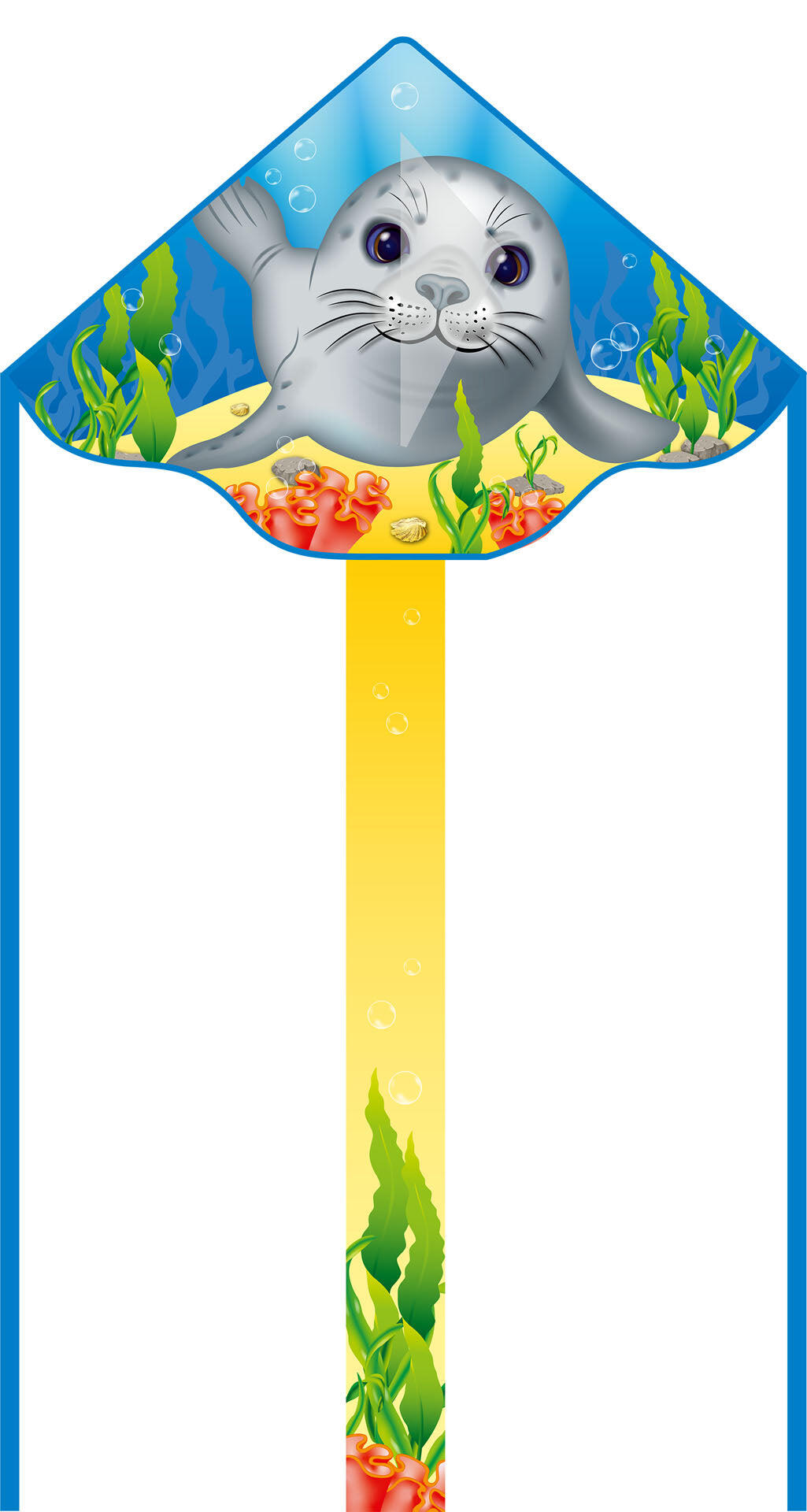 HQ Children's kite HQ Simple Flyer 120 Seal 102005 Blue 120 x 75 cm + 150 cm tail