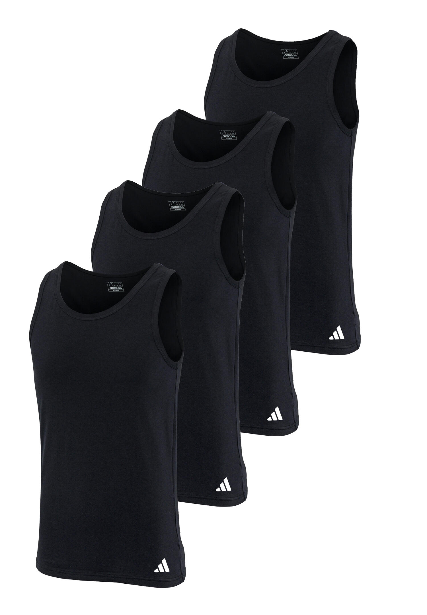 ADIDAS adidas Herren Unterhemd Tank Top Baumwolle Sportswear 4er Pack