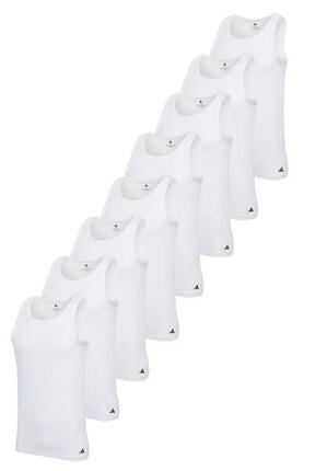 adidas Herren Unterhemd Tank Top Baumwolle Sportswear 8er Pack
