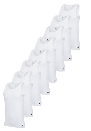 adidas Herren Unterhemd Tank Top Baumwolle Sportswear 8er Pack