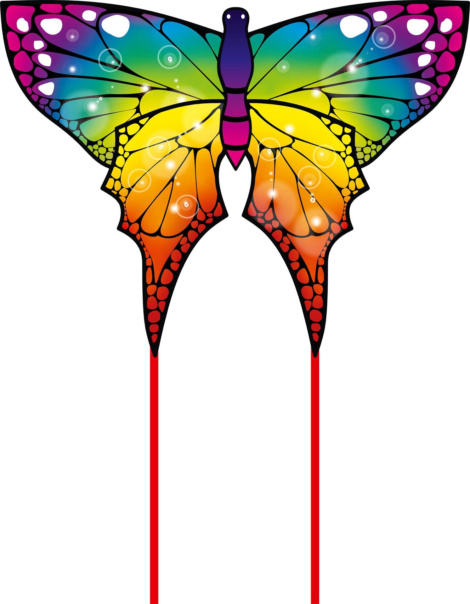 HQ Kindervlieger HQ Vlinder vlieger Rainbow 102231 Regenboog 97 x 72 cm
