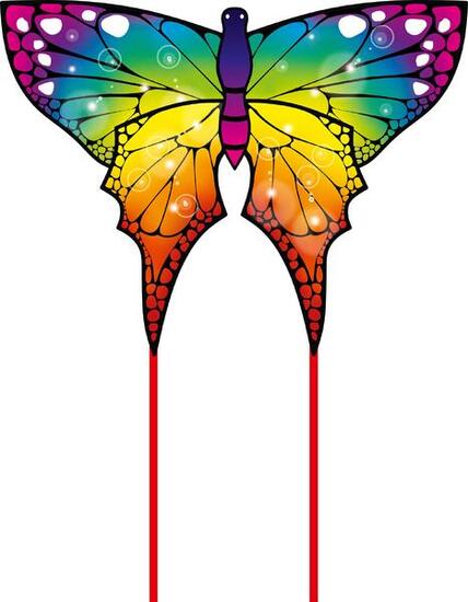 Latawiec dziecięcy HQ Butterfly kite tęcza 102226 Rainbow 110 x 82 cm