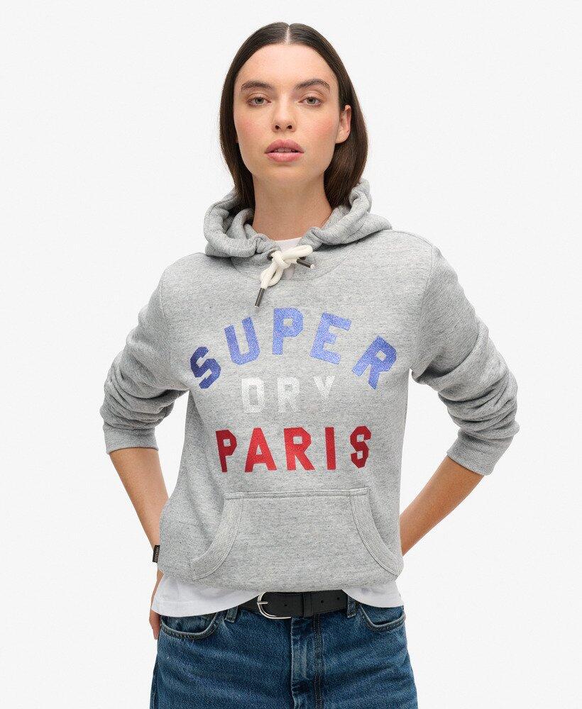 Kapuzenpullover mit glitzerndem grafischem Logo SUPERDRY | Decathlon