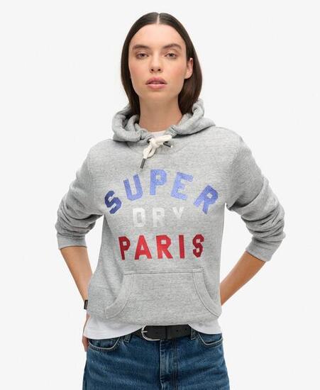 Hoodie met glinsterend grafisch logo