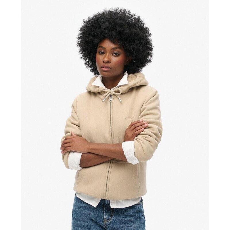 Veste à capuche doublée Borg