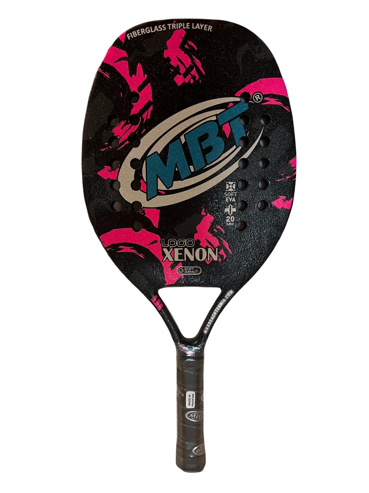 MAX BEACH TENNIS MBT LOGO XENON, Racchetta Beach Tennis Fibra di Vetro