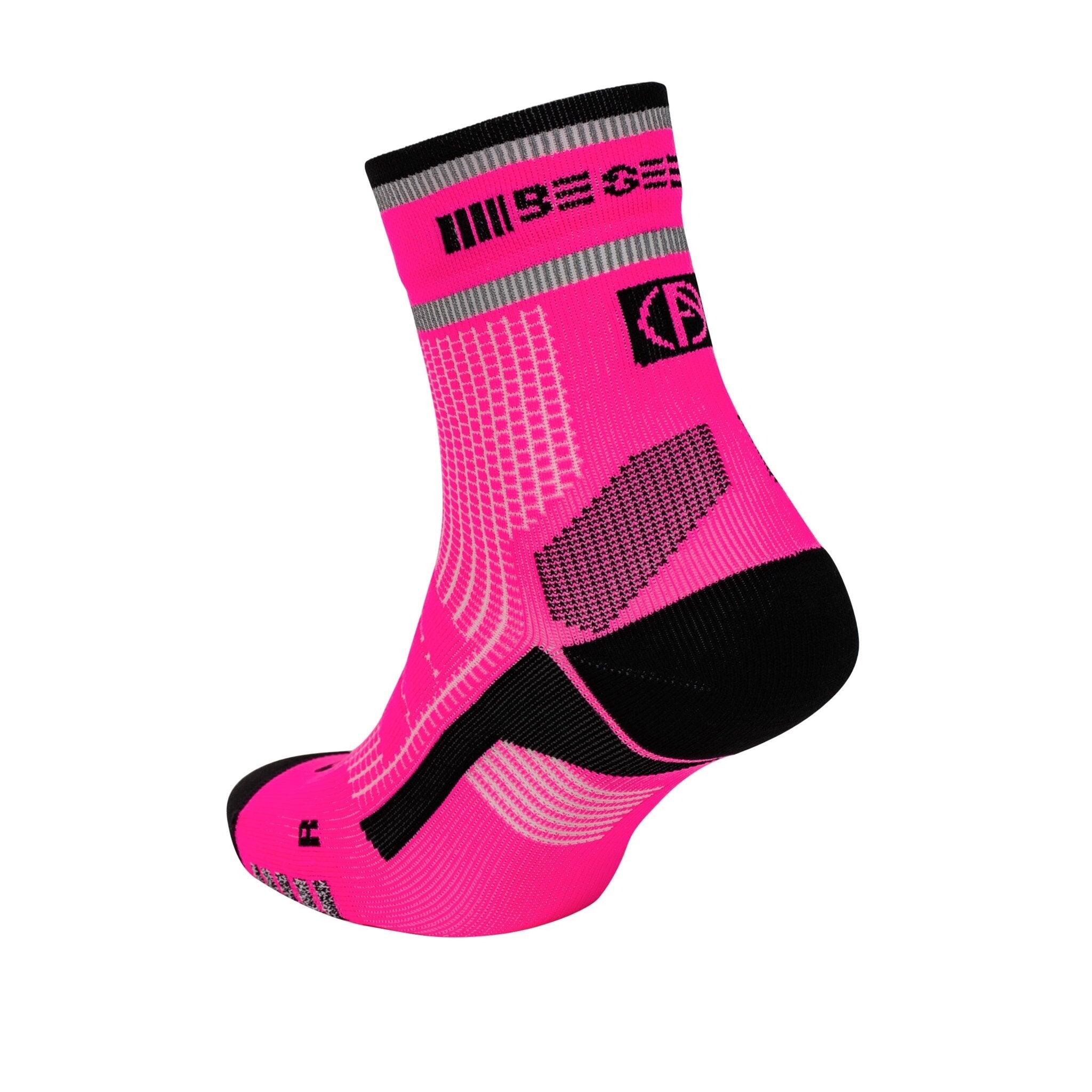 [BE SEEN] Performance Running Socks - Quarter 2/3
