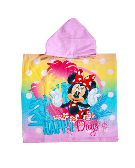KINDERPONCHO 60X120CM MIKROFASER DISNEY MINNIE MOUSE