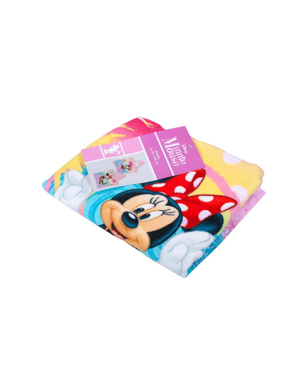 PONCHO INFANTIL 50X100CM MICROFIBRA DISNEY MINNIE MOUSE 3/4