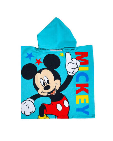 KINDERPONCHO 60X120CM MIKROFASER MICKEY MOUSE