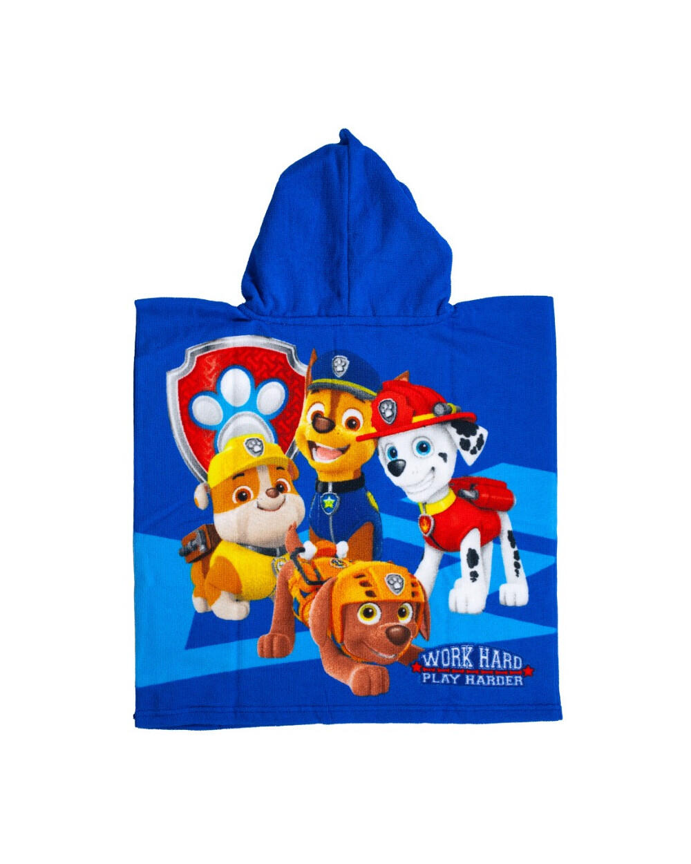 KINDERPONCHO 50X100CM MICROVEZEL Pootpatrouille 2/5