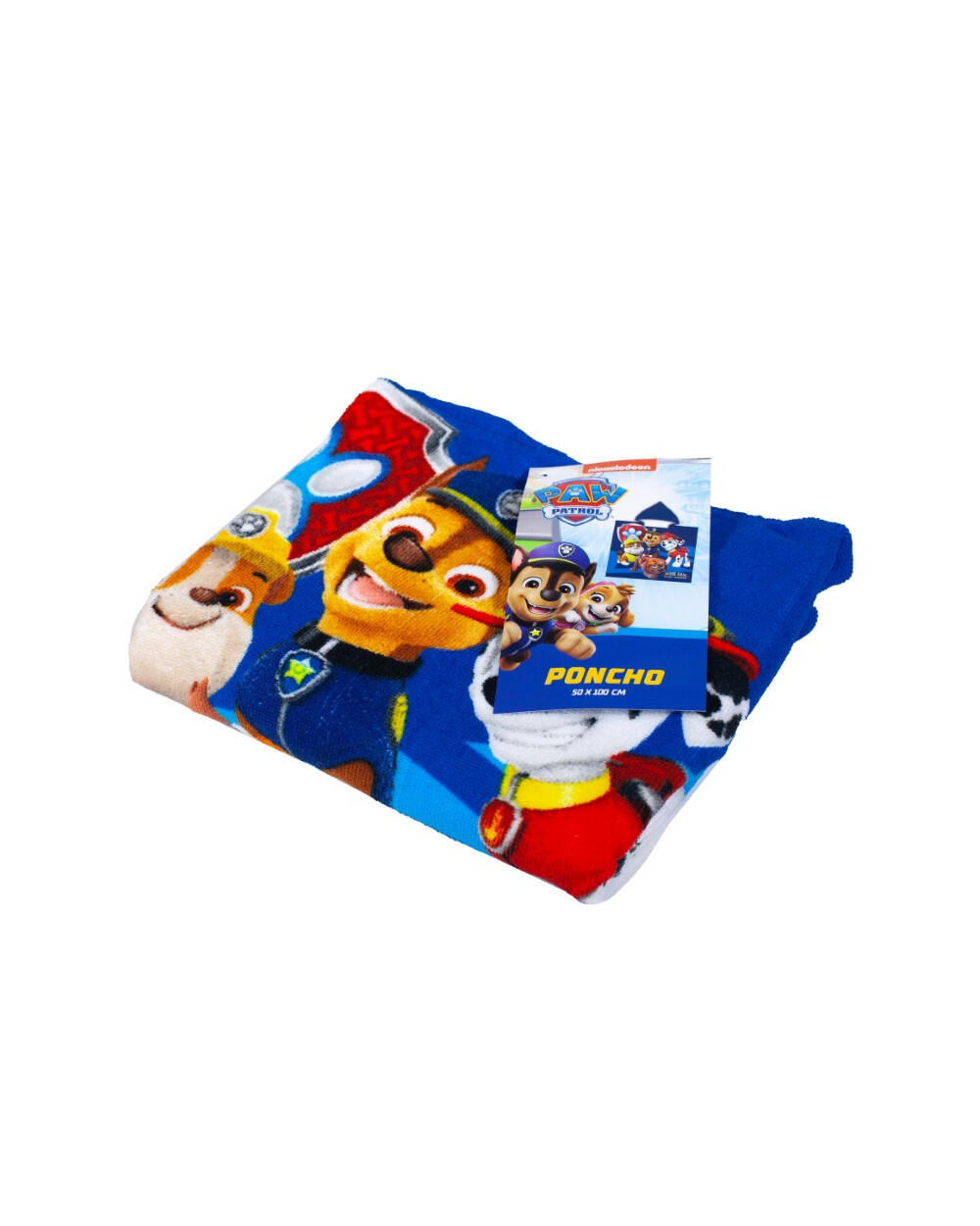 KINDERPONCHO 50X100CM MICROVEZEL Pootpatrouille 3/5