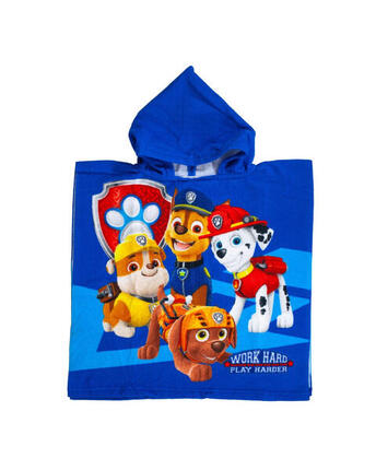 KINDERPONCHO 50X100CM MIKROFASER PAW PATROL