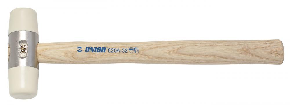 Marteau doux Unior, manche en bois, têtes interchangeables, 27/90/280 mm, 820A 2/2