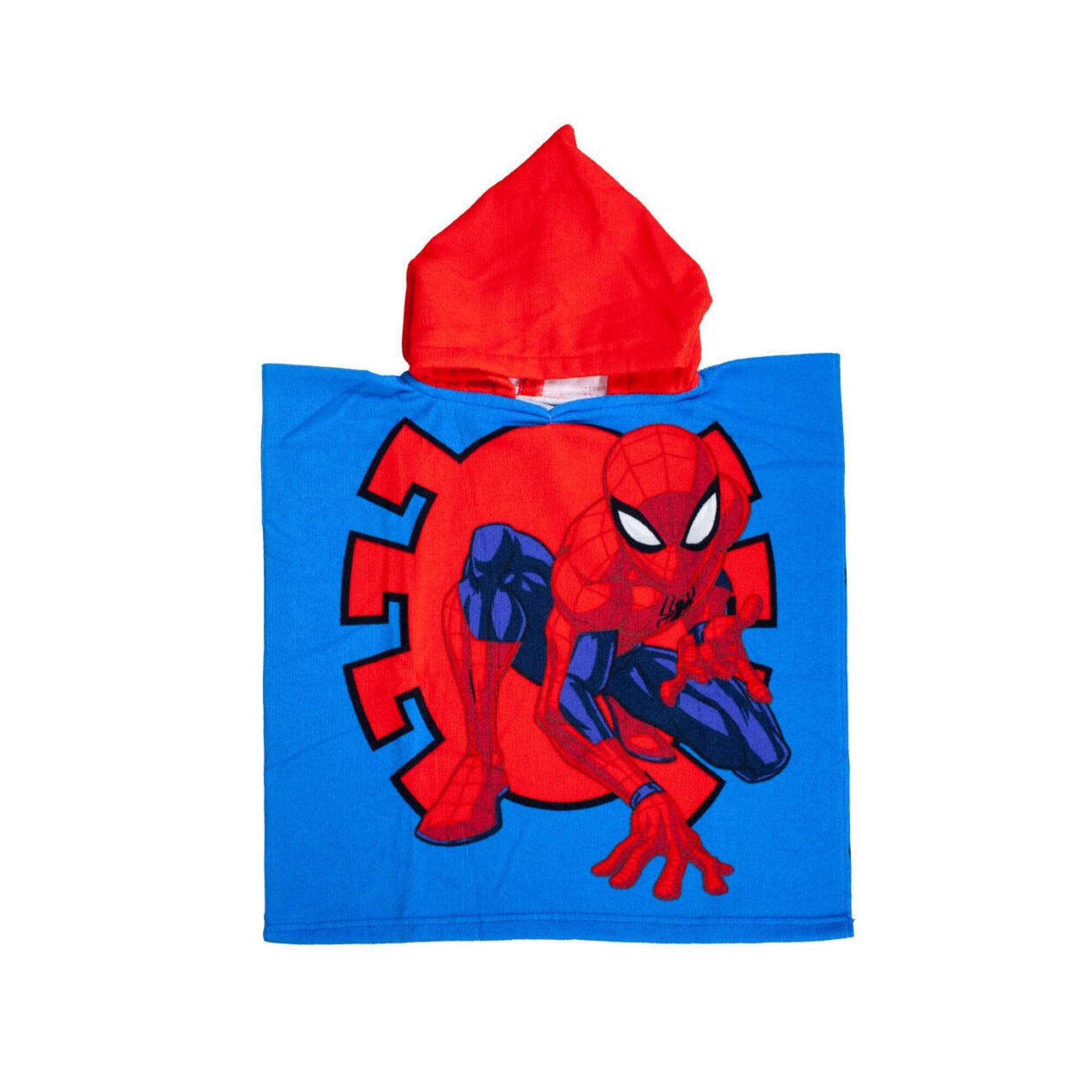 Sun & Surf - Poncho Enfant 50x100cm Microfibre Disney Spider-man - Serviette - Multicolore - Taille Unique - Decathlon