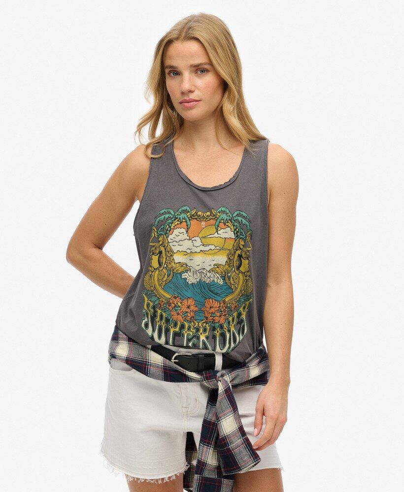 SUPERDRY Psychedelisches Surf-Tanktop mit SUPERDRY-Grafik