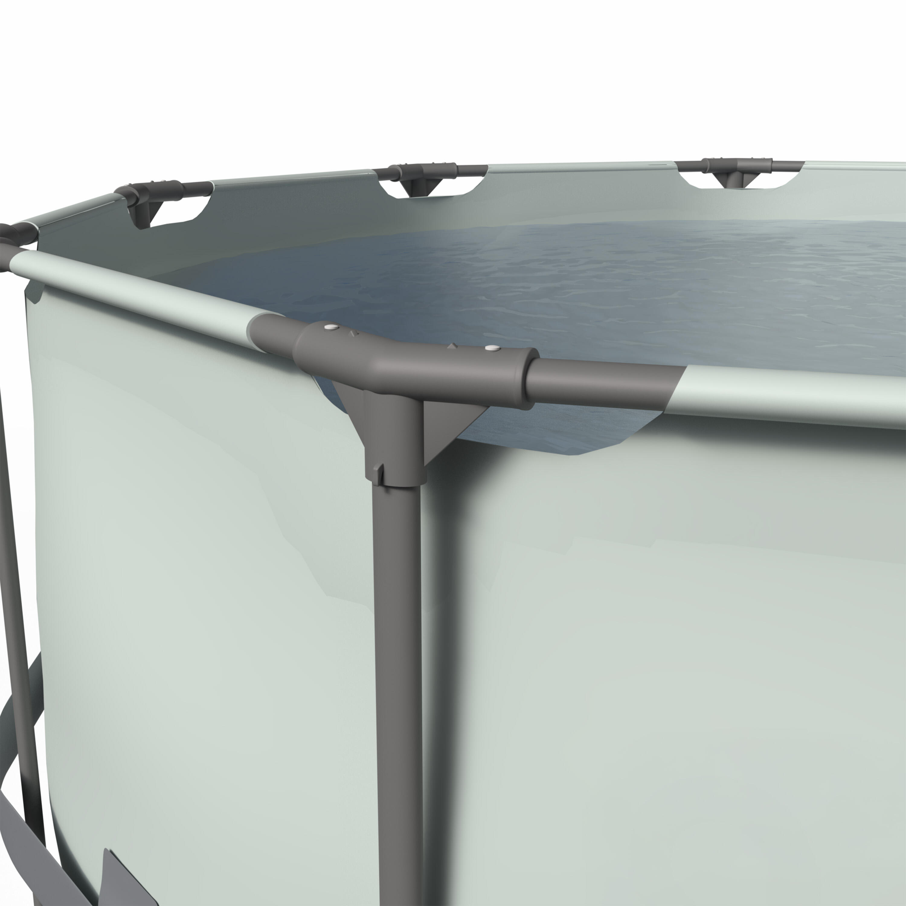 Frame Pool Ersatzpool rund 366x100 cm grau ohne Filterpumpe 14/15