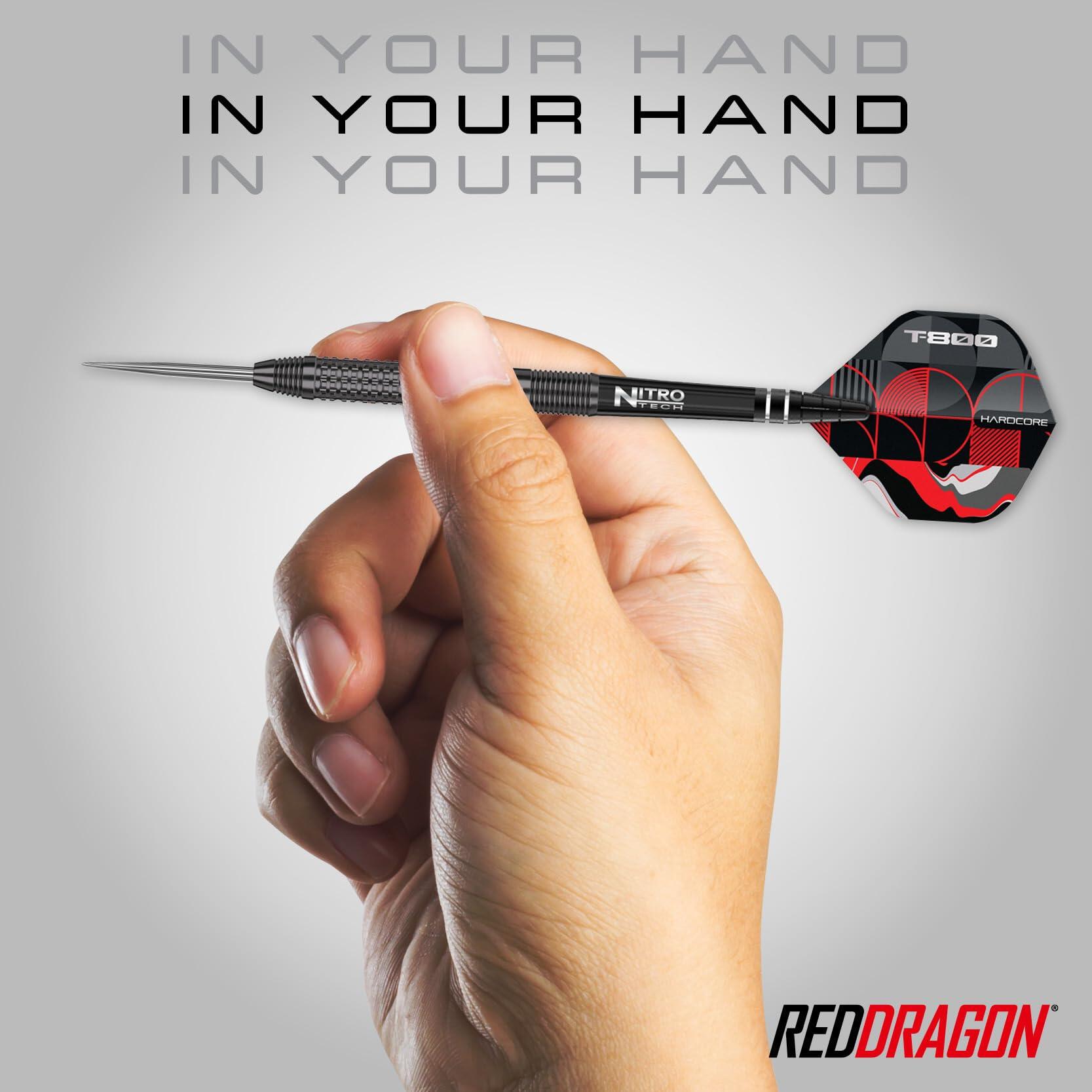 RED DRAGON – T-800 24g - 90% Professional Tungsten Steel tip Darts Set 5/7