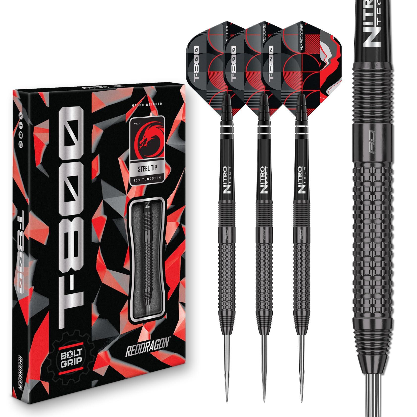 RED DRAGON – T-800 24g - 90% Professional Tungsten Steel tip Darts Set 1/7