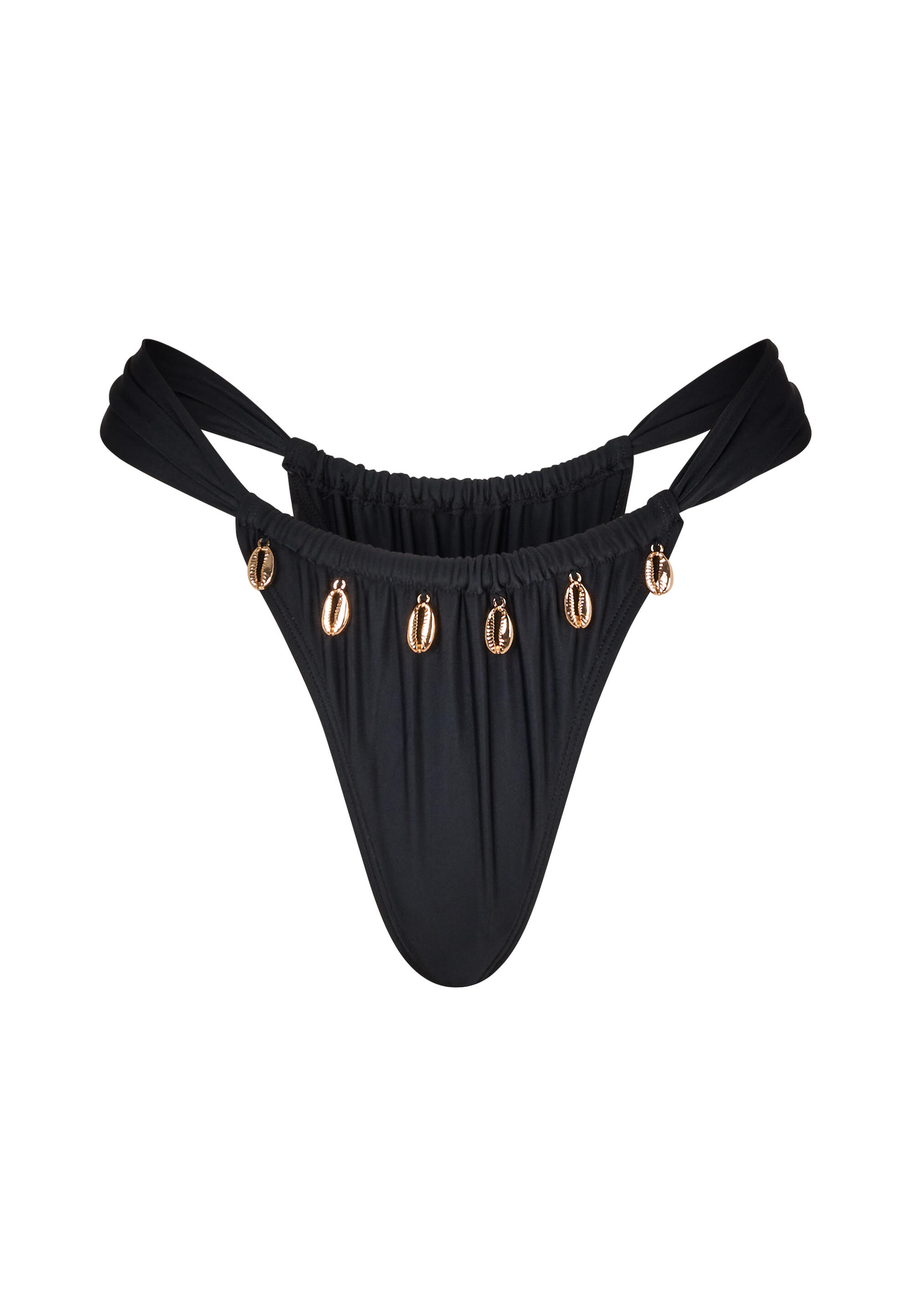 Bikinihose Gold Shells Rouched Fixed Bikini Bottom 1/5