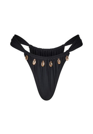 Bikinihose Gold Shells Rouched Fixed Bikini Bottom