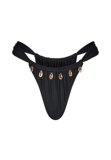 Bikinihose Gold Shells Rouched Fixed Bikini Bottom
